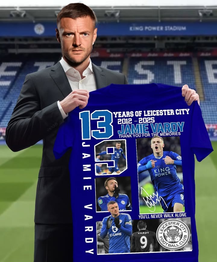 Jamie Vardy 13 Years Of Leicester City 2012-2025 T-Shirt Presents For Football Lovers Oregontrailrvpk Shirt