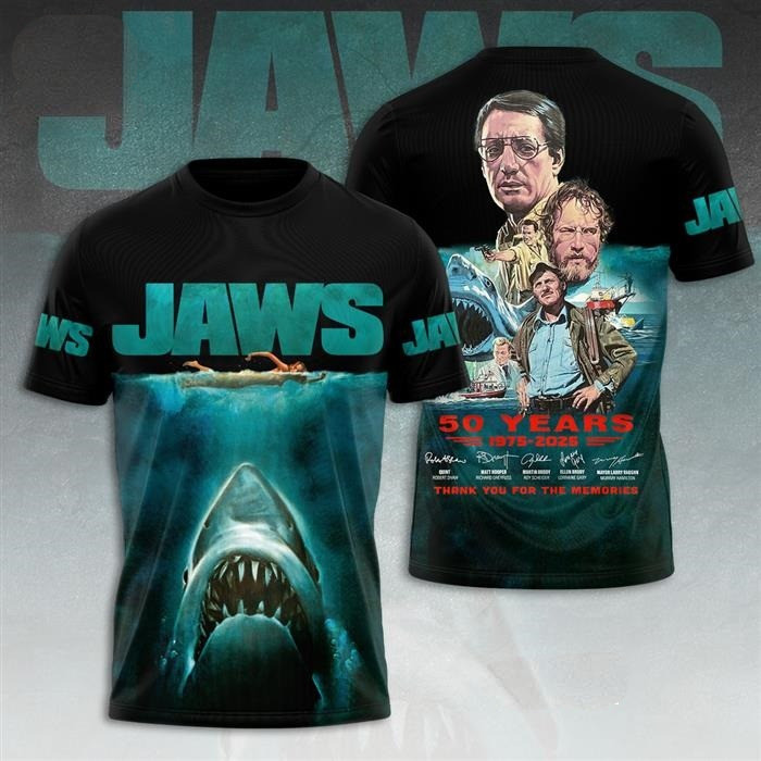 Jaw Shark Thank You For The Memories 50 Years Shirt Gifts For Him Oregontrailrvpk Shirt