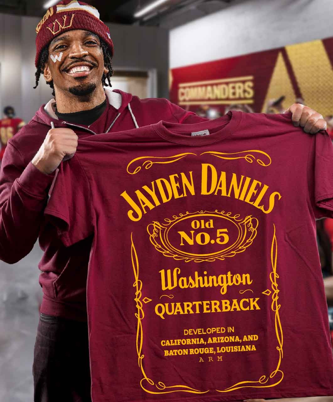 Jayden Daniels Washington Commanders T-Shirt Fan Merch Gifts Oregontrailrvpk Shirt