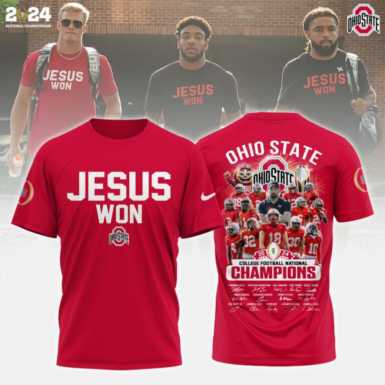 Jesus Won Ohio State National Champions Shirt Ohio State Buckeyes Championship Fan Merch Oregontrailrvpk Shirt