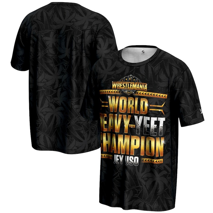 Jey Uso WrestleMania 41 Winner Shirt World Heavy Yeet Champion Merch Oregontrailrvpk Shirt