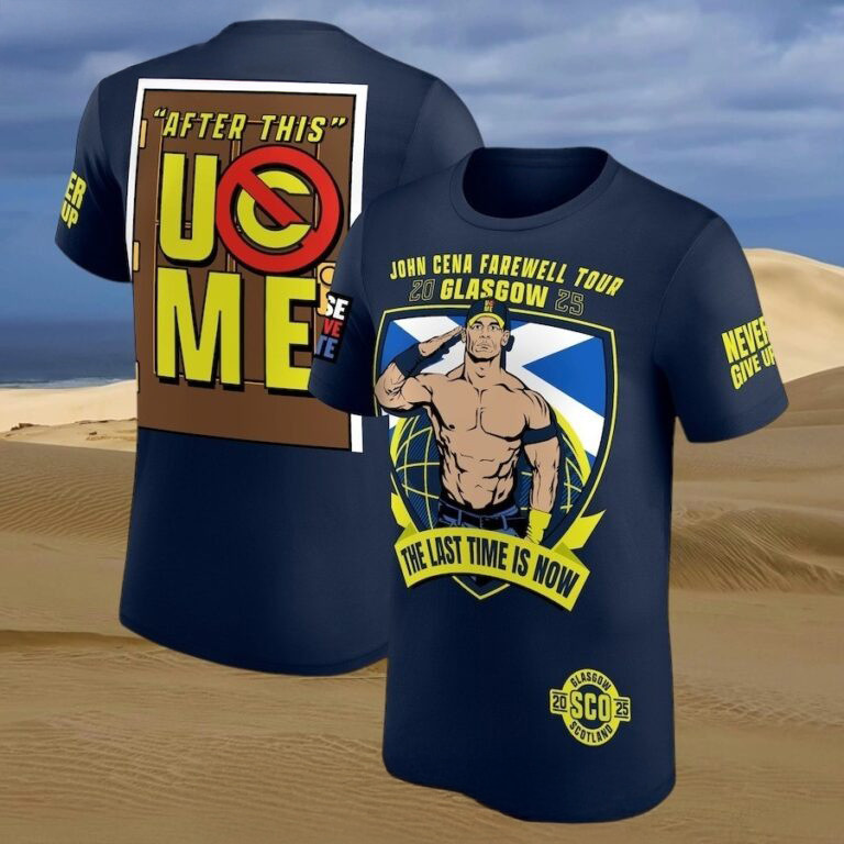 John Cena Farewell Tour 2025 Glasgow T-Shirt Wrestler Gift Ideas Oregontrailrvpk Shirt