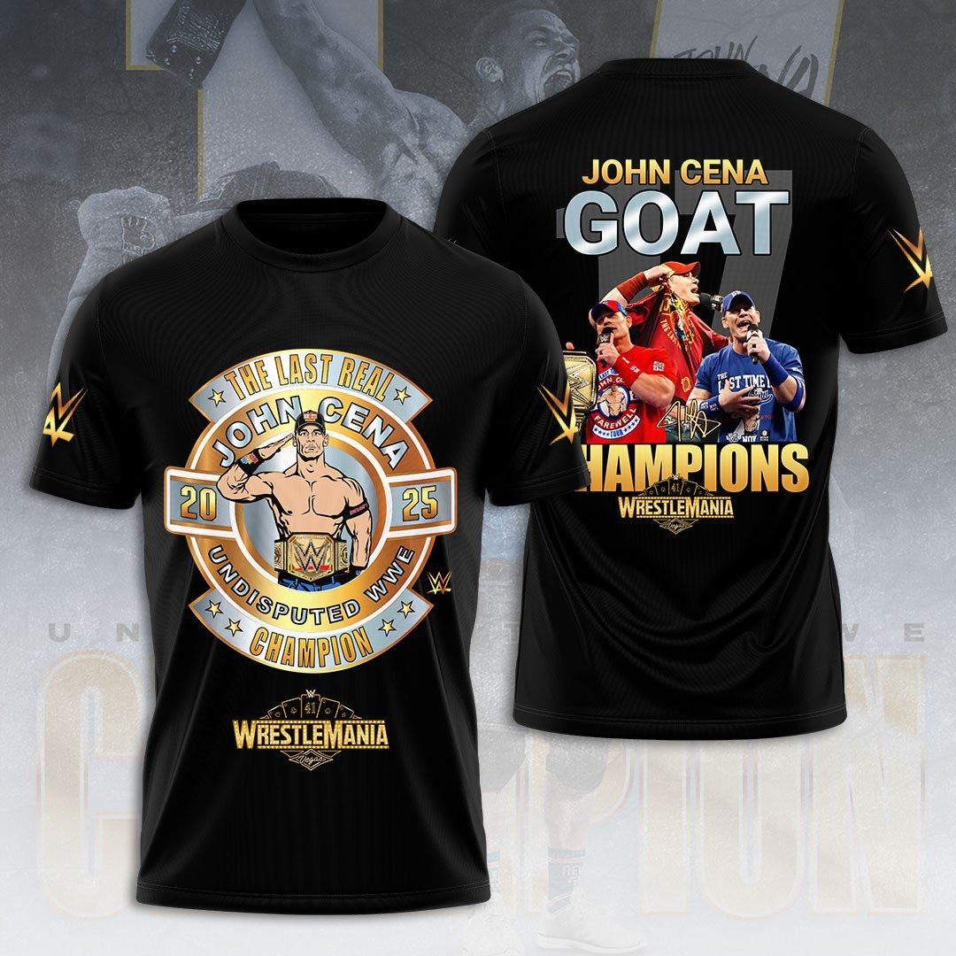 John Cena Goat Champion WWE 2025 T-Shirt John Cena Shirt Gifts For Dad Oregontrailrvpk Shirt