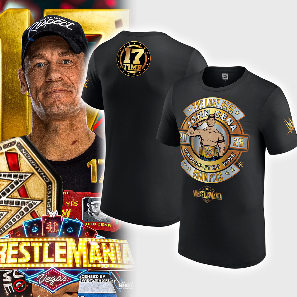 John Cena Wrestlemania Shirt Black John Cena WrestleMania 41 Winner T-Shirt Oregontrailrvpk Shirt