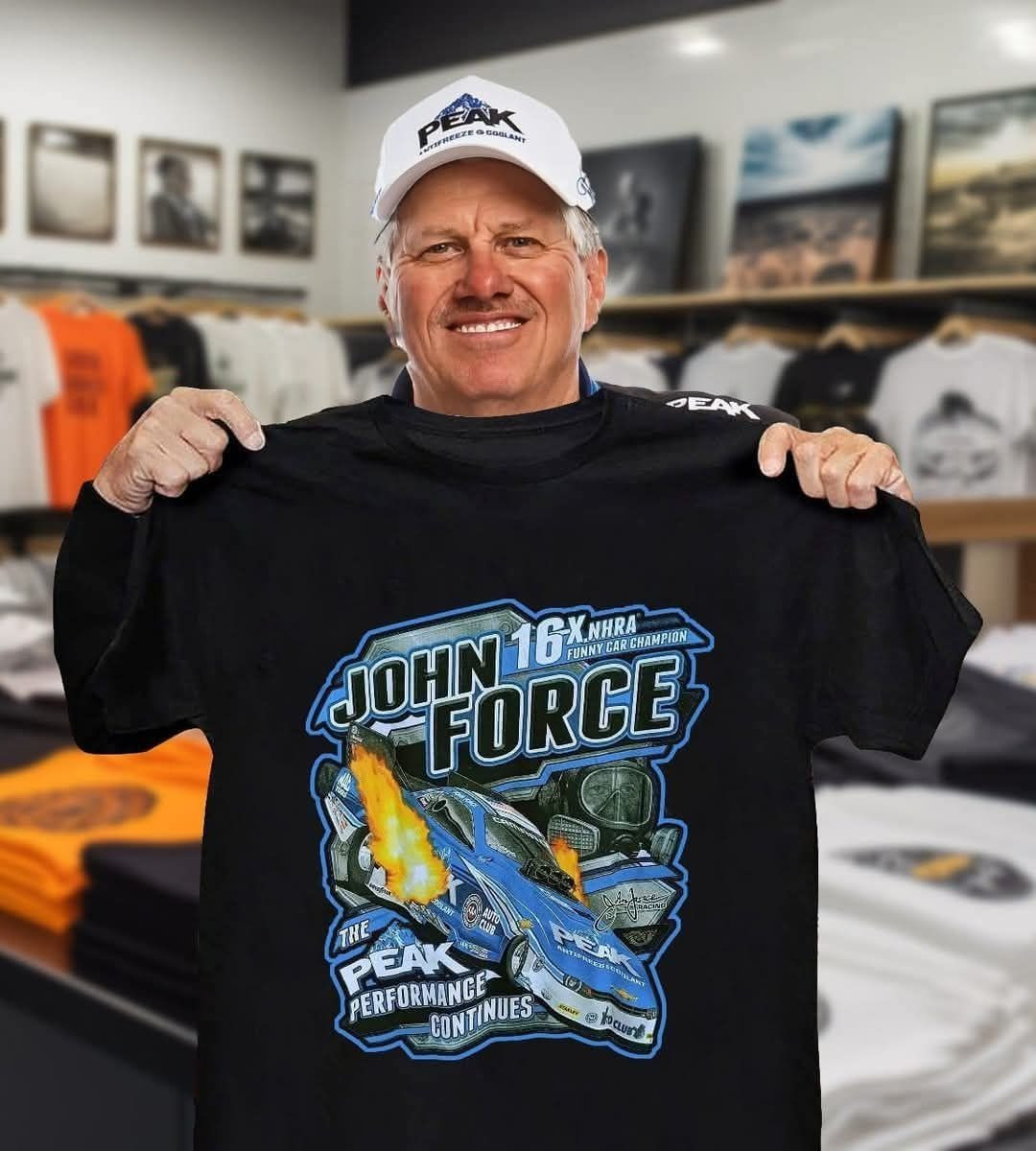 John Force T-Shirt Fan Merch John Force Racing T-Shirts Gift Ideas Oregontrailrvpk Shirt