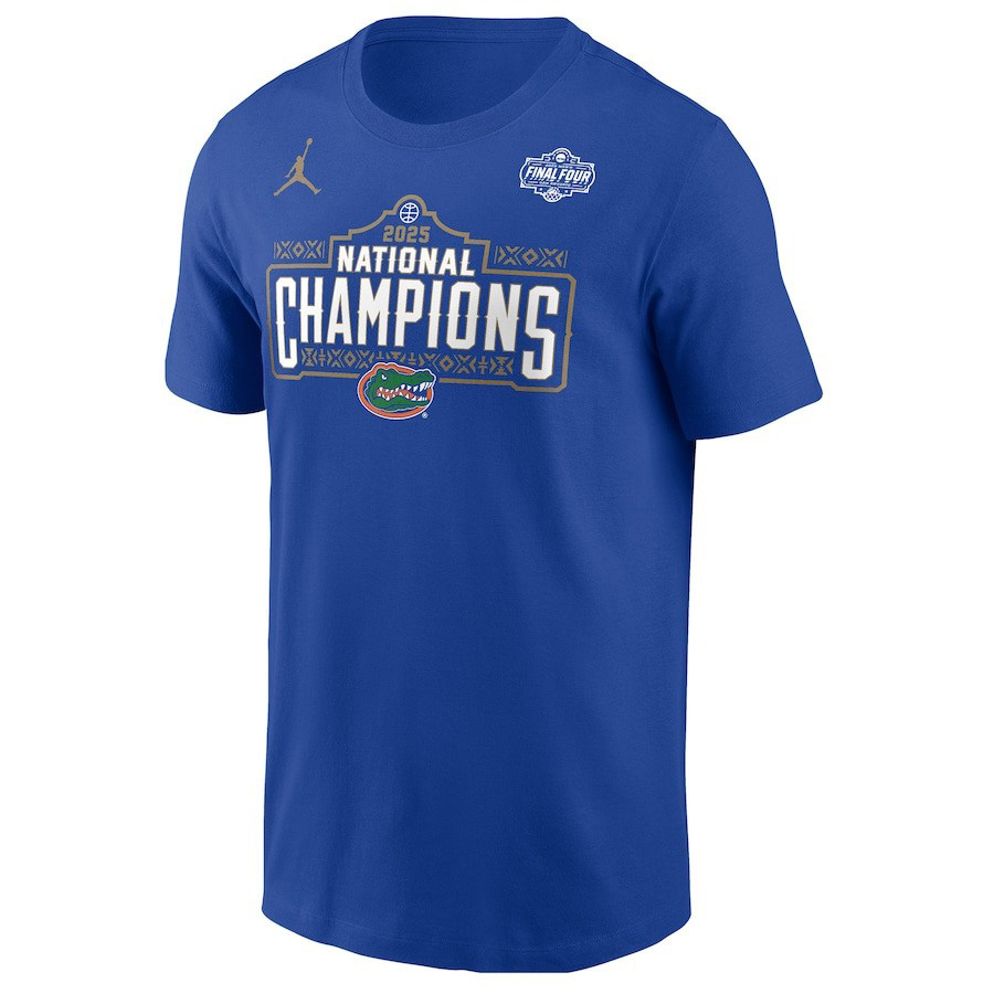 Jordan Brand Royal Florida Gators 2025 NCAA Men's Basketball National Champions T-Shirt Oregontrailrvpk Shirt