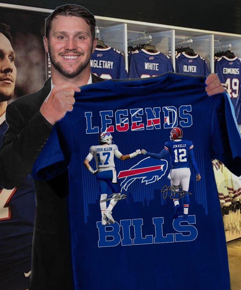 Josh Allen Jim Kelly Legend Bills Mafia T-Shirt For Buffalo Bills Fans Oregontrailrvpk Shirt