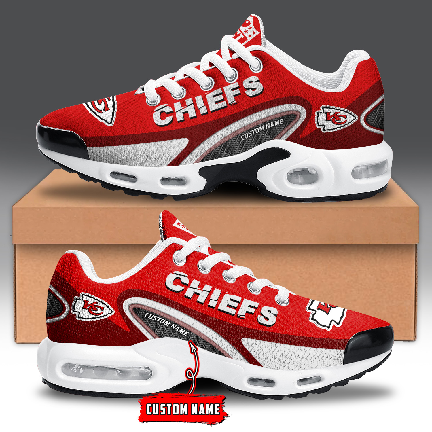 Kansas City Chiefs Air Max Plus Shoes Sneakers For Men And Women