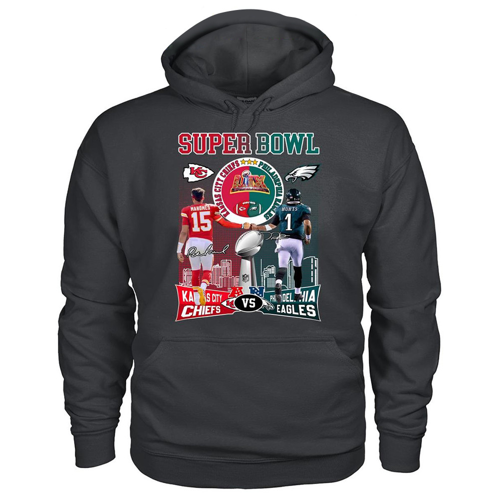 Kansas City Chiefs And Philadelphia Eagles Super Bowl Hoodie Football