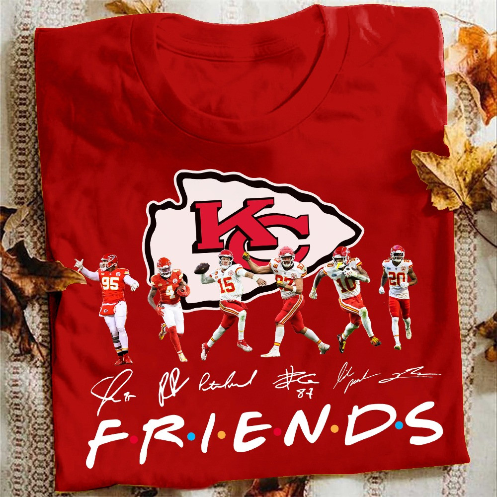 Kansas City Chiefs Friends Shirtignature Football Gifts For Kansas City Chiefs Fans Oregontrailrvpk Shirt