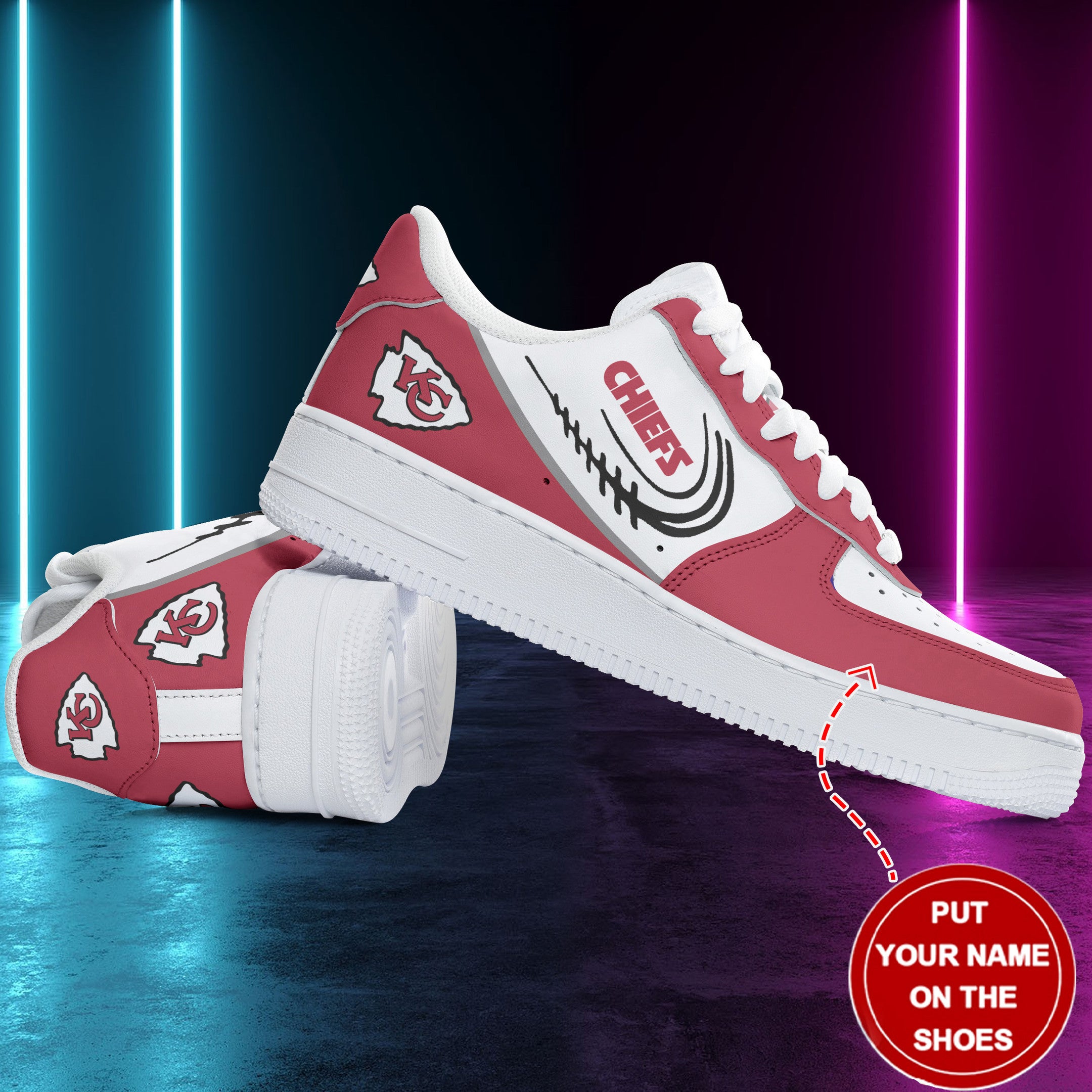 Kansas City Chiefs NFL Air Low-Top Sneakers Shoes For Men And Women