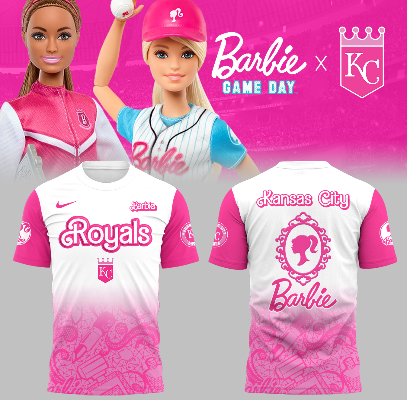 Kansas City Royals Baseball Barbie Night T-Shirt Baseball Father's Day Gifts Oregontrailrvpk Shirt