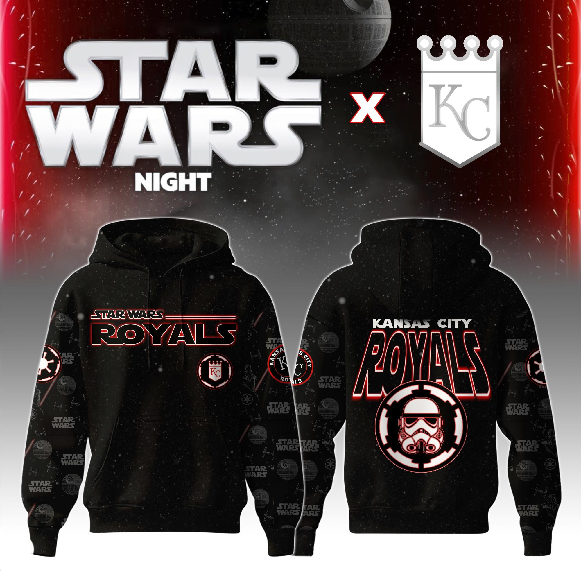 Kansas City Royals MLB x Star War Night Special Edition Hoodie 2025 Baseball Team Gift Ideas