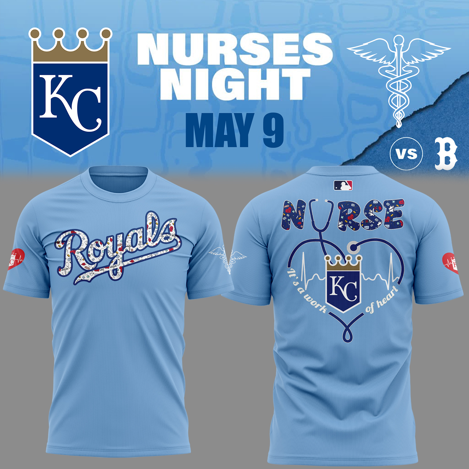 Kansas City Royals Nurses Night T-Shirt Gift Ideas For Baseball Players Oregontrailrvpk Shirt