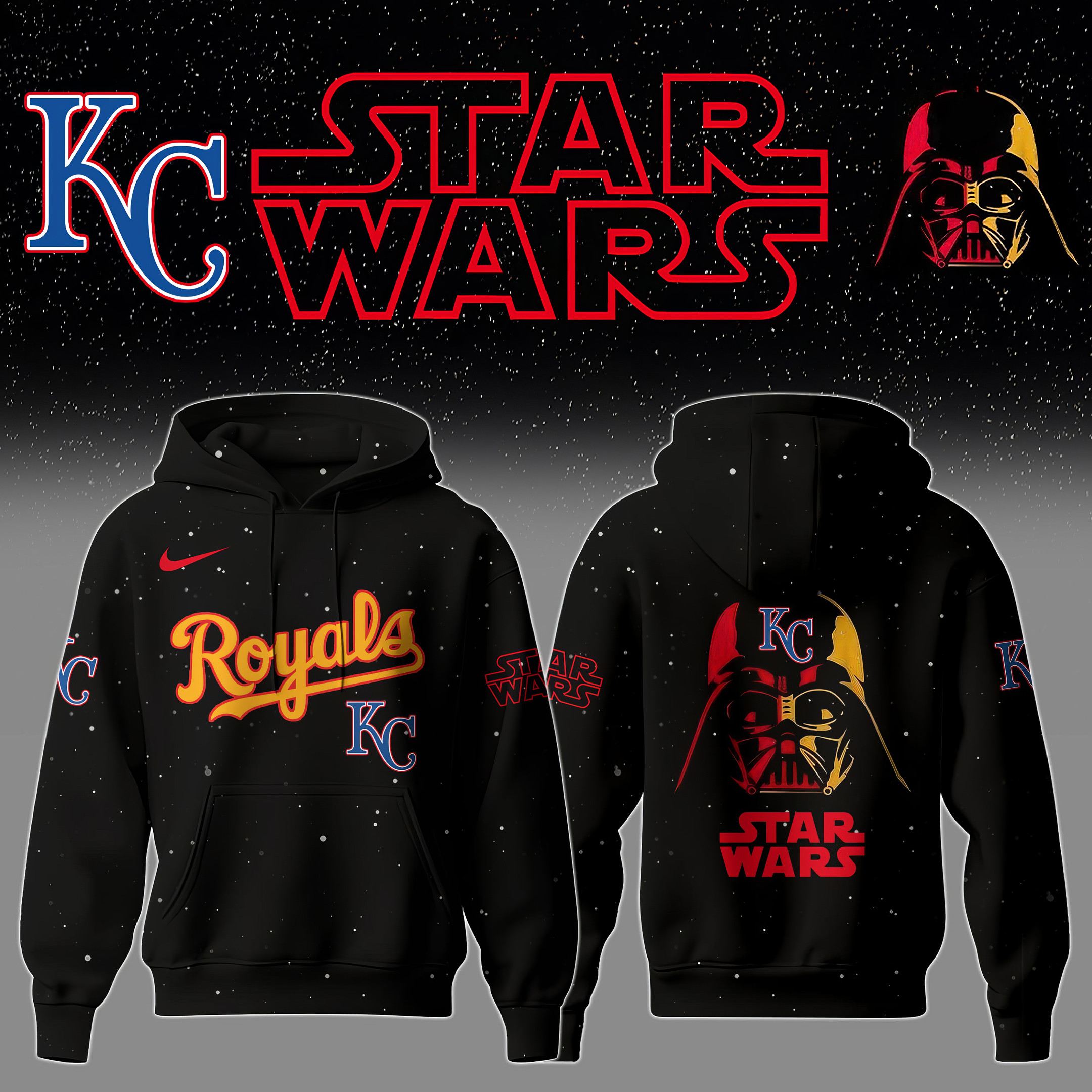 Kansas City Royals x Star Wars Night Hoodie Baseball Player Gift Ideas