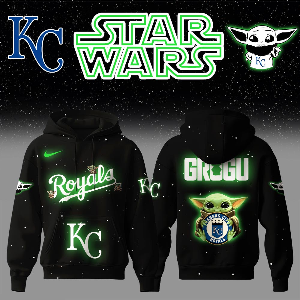 Kansas City Royals x Stars Wars Baby Yoda Game Night Hoodie
