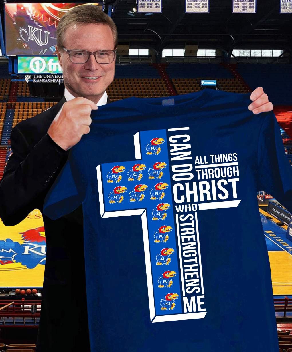 Kansas Jayhawks Faith T-Shirt I Can Do All Things Through Christ Who Strengthens Me Gifts Oregontrailrvpk Shirt