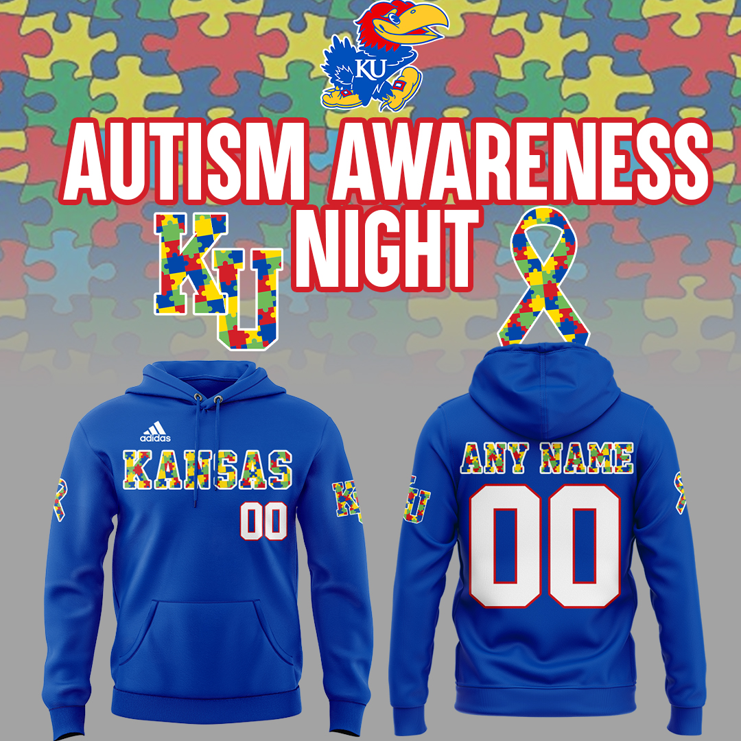 Kansas Jayhawks x Autism Awareness Day Hoodie Presents For A Basketball Player