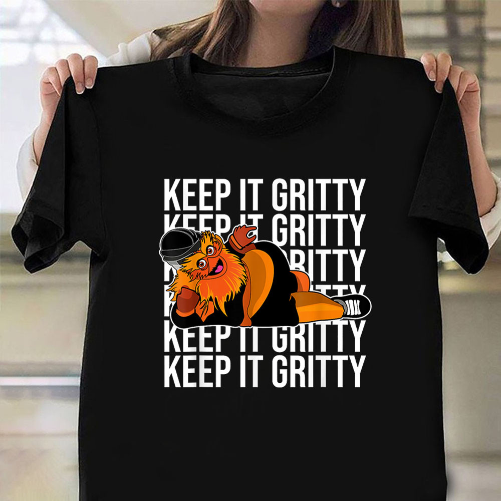 Keep It Gritty T-Shirt Funny Philadelphia Hockey Mascot Shirt Gifts For NHL Fans Oregontrailrvpk Shirt