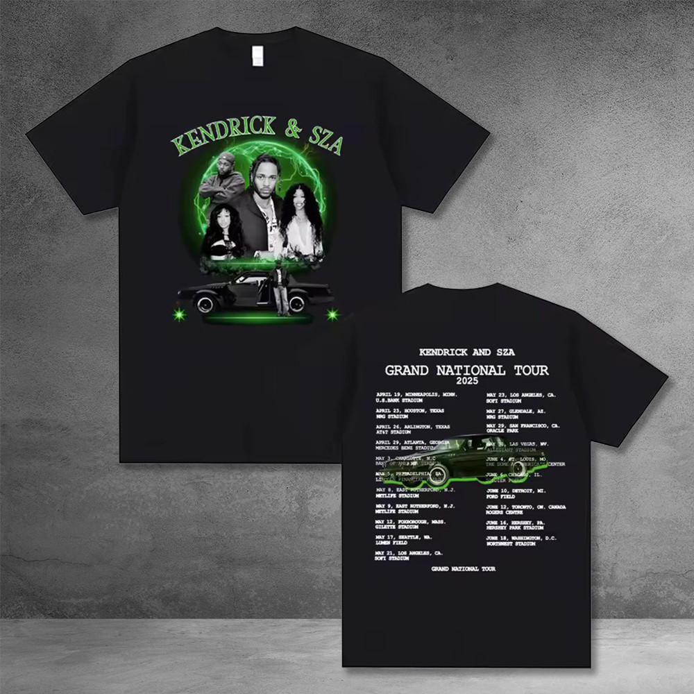 Kendrick And SZA Grand National Tour 2025 T-Shirt Gift Ideas For Music Lovers Oregontrailrvpk Shirt