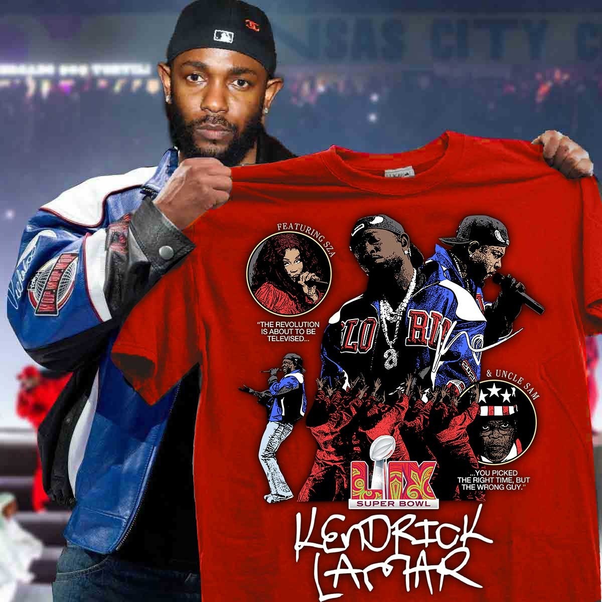 Kendrick Lamar Lix Super Bowl 2025 Halftime Show Shirt Kendrick Lamar Merch Oregontrailrvpk Shirt