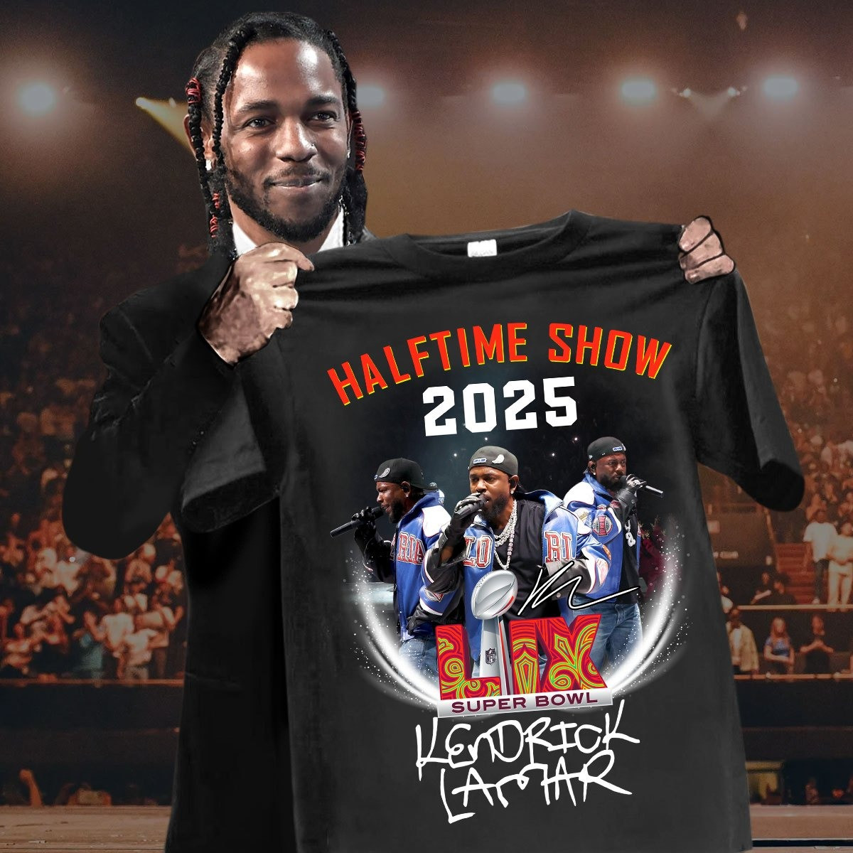 Kendrick Lamar Lix Super Bowl 2025 Halftime Show Shirt Not Like Us Kendrick Lamar Merch Oregontrailrvpk Shirt