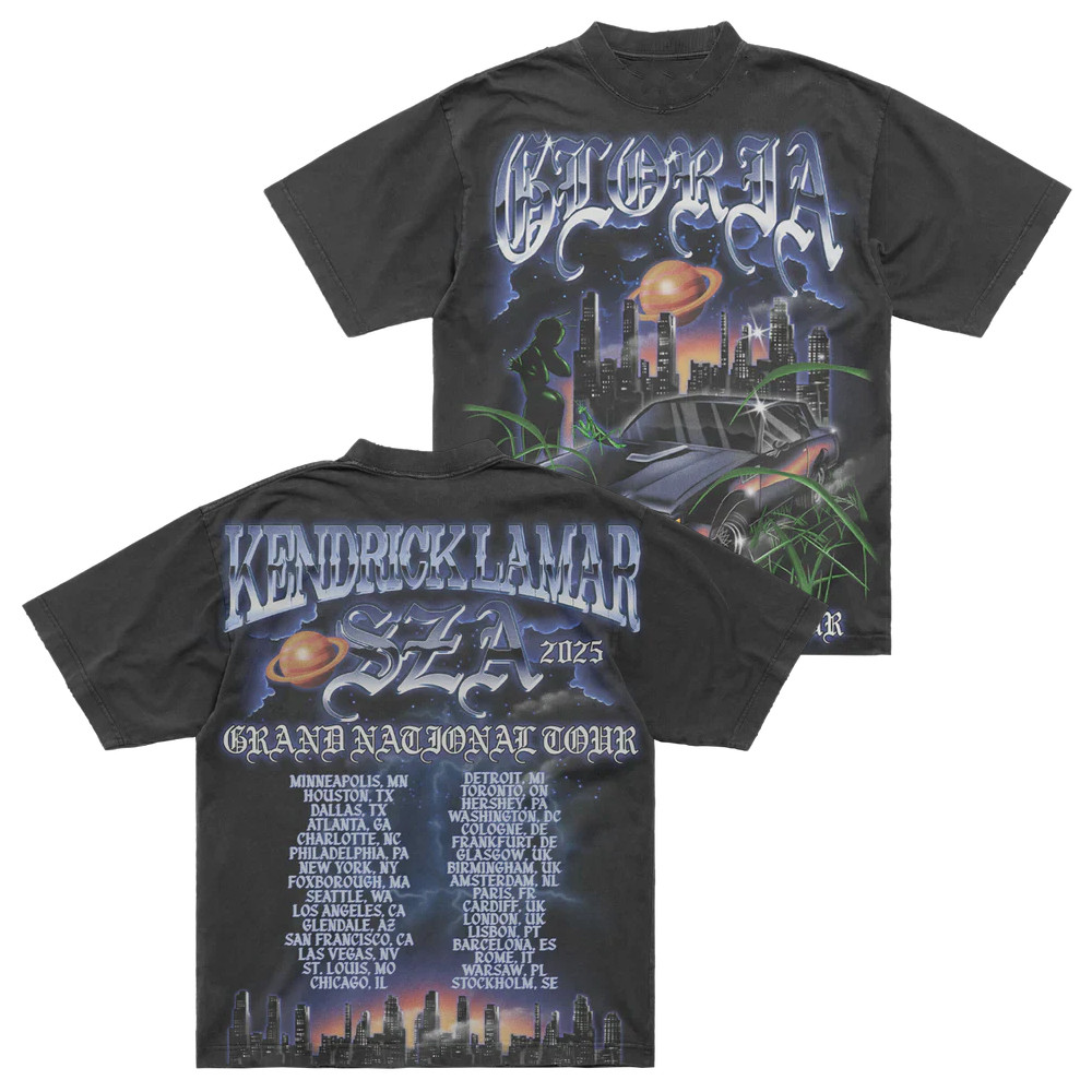 Kendrick Lamar SZA 2025 Grand National Tour T-Shirt Oregontrailrvpk Shirt