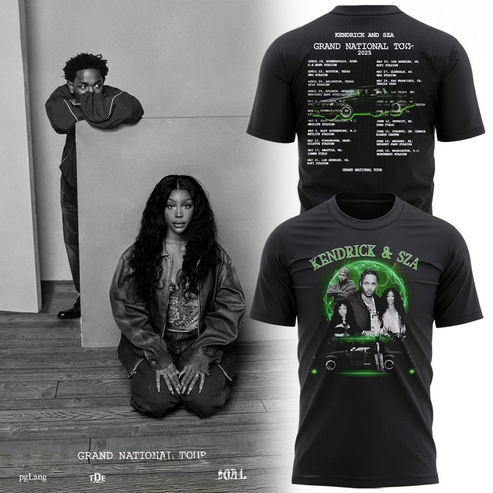 Kendrick Lamar x SZA Grand National Tour 2025 T-Shirt Oregontrailrvpk Shirt