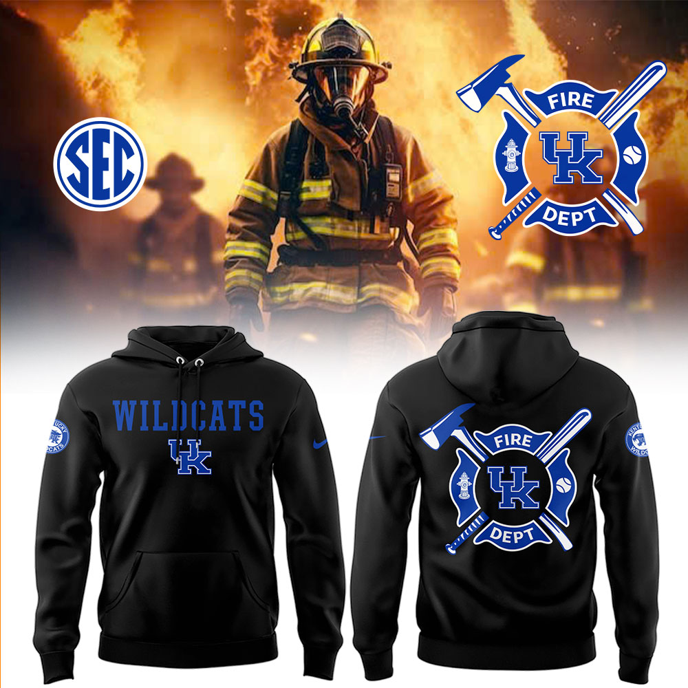 Kentucky Baseball x Firefighter Appreciation Night Hoodie Baseball Mom Gifts