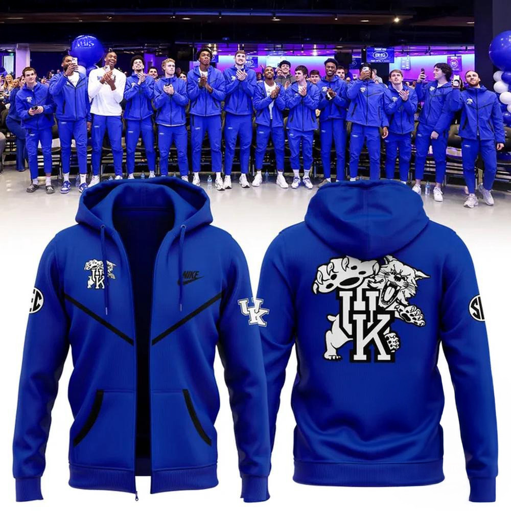 Kentucky Wildcats Men's Basketball Logo Team New 2025 Zip Hoodie