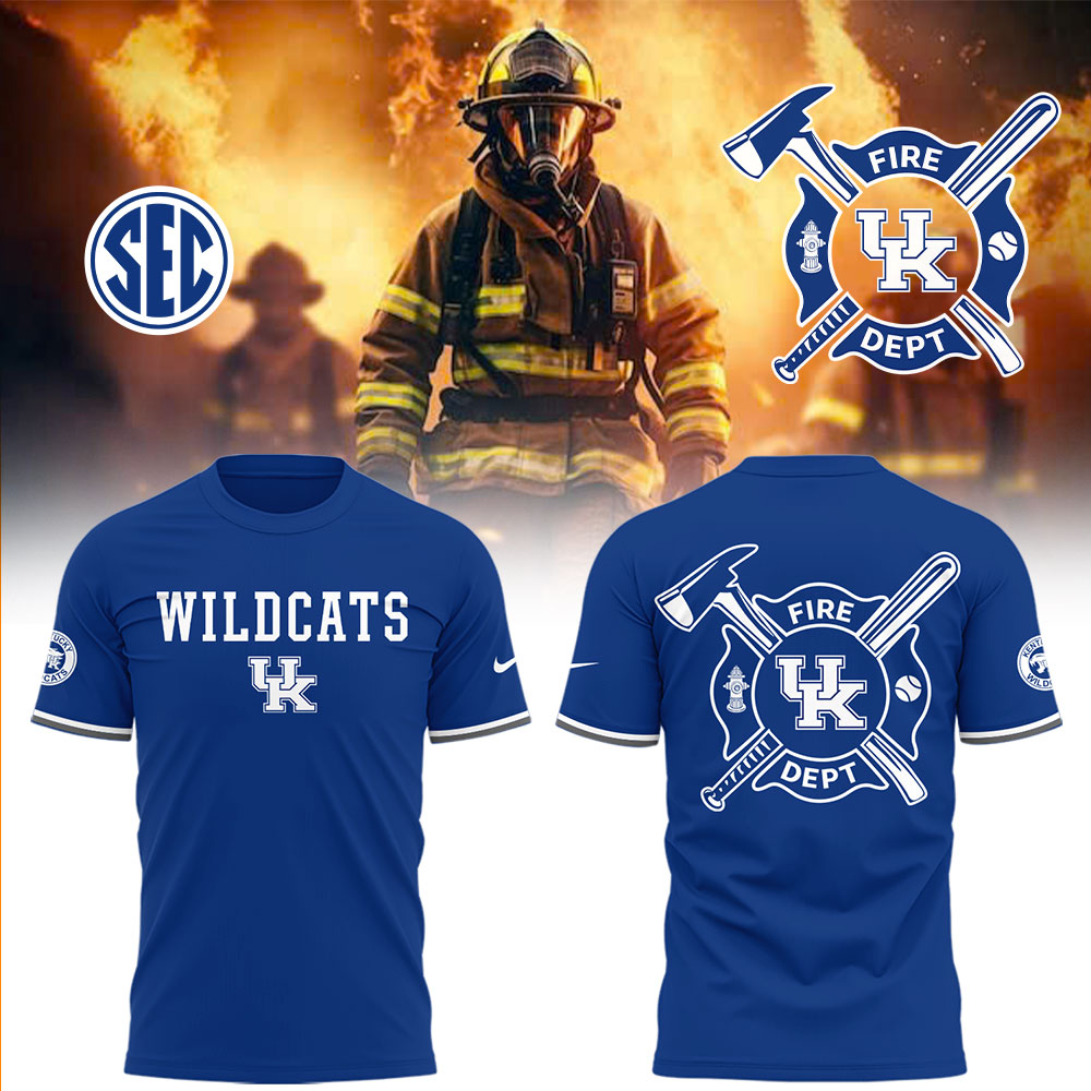 Kentucky Wildcats x Firefighter Appreciation Night T-Shirt Baseball Coach Gift Ideas Oregontrailrvpk Shirt
