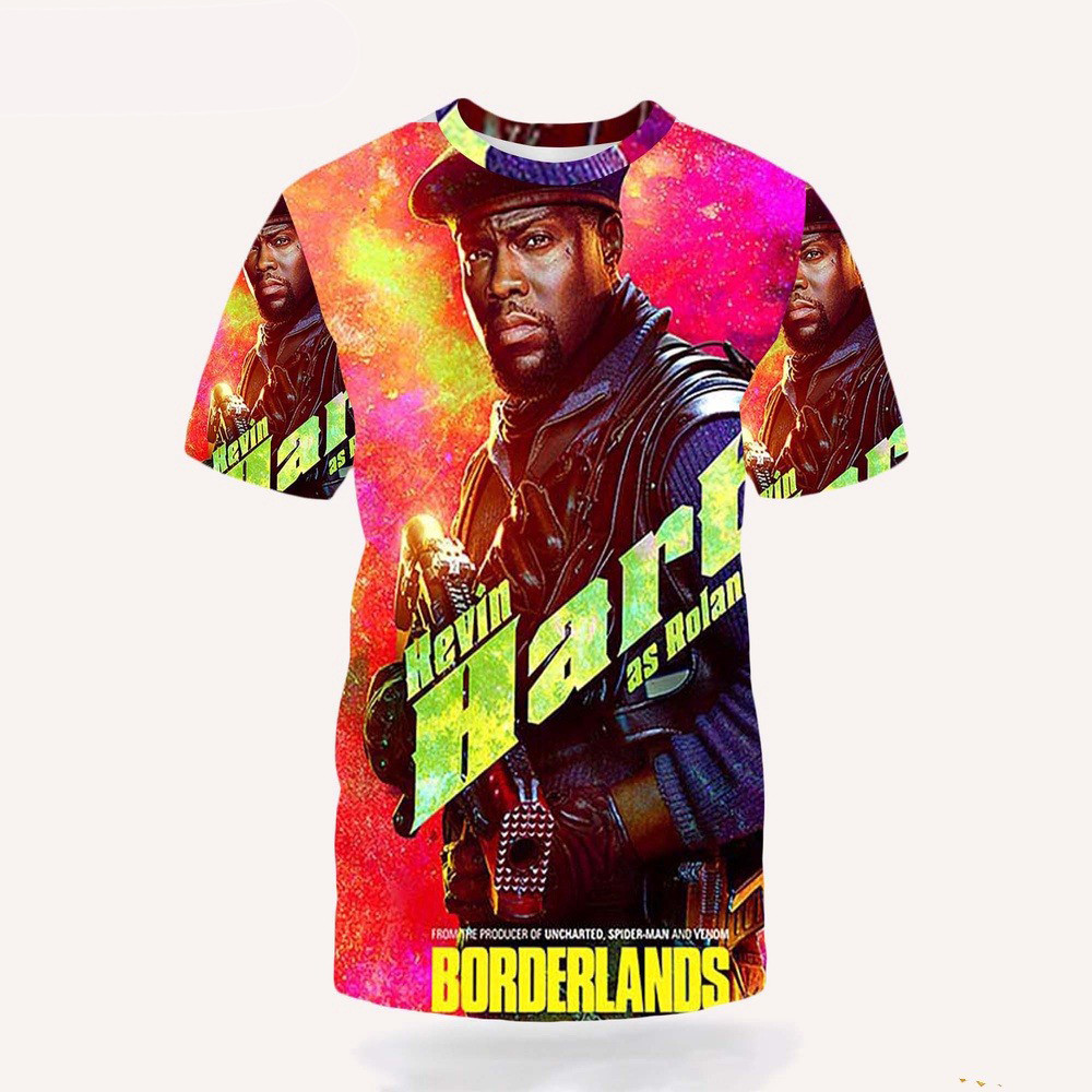 Kevin Hart as Roland in Borderlands Official Poster 3D Shirt Fans Gift Ideas Oregontrailrvpk Shirt