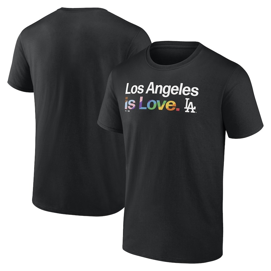 LA Fanatics Black City Pride T-Shirt Gift Ideas For Baseball Players Oregontrailrvpk Shirt