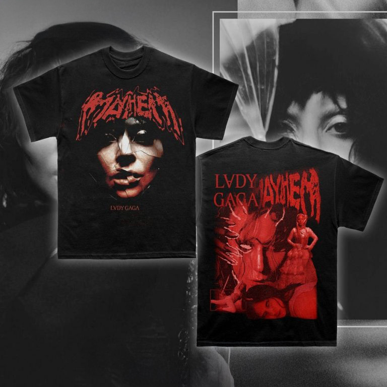 Lady Gaga Mayhem Album 3D Black T-Shirt Oregontrailrvpk Shirt