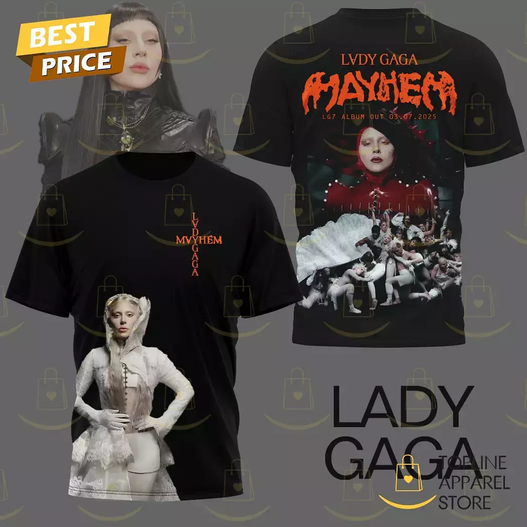 Lady Gaga Mayhem LG7 Album Out 2025 3D T-Shirt Oregontrailrvpk Shirt
