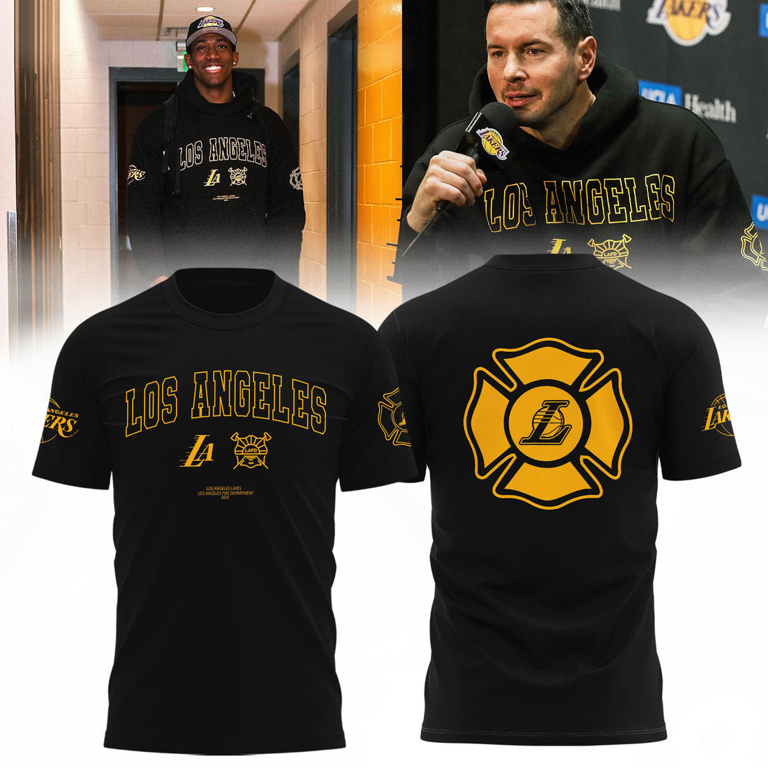 LAFD X Los Angeles Lakers T-Shirt Gift Ideas For Basketball Lovers Oregontrailrvpk Shirt