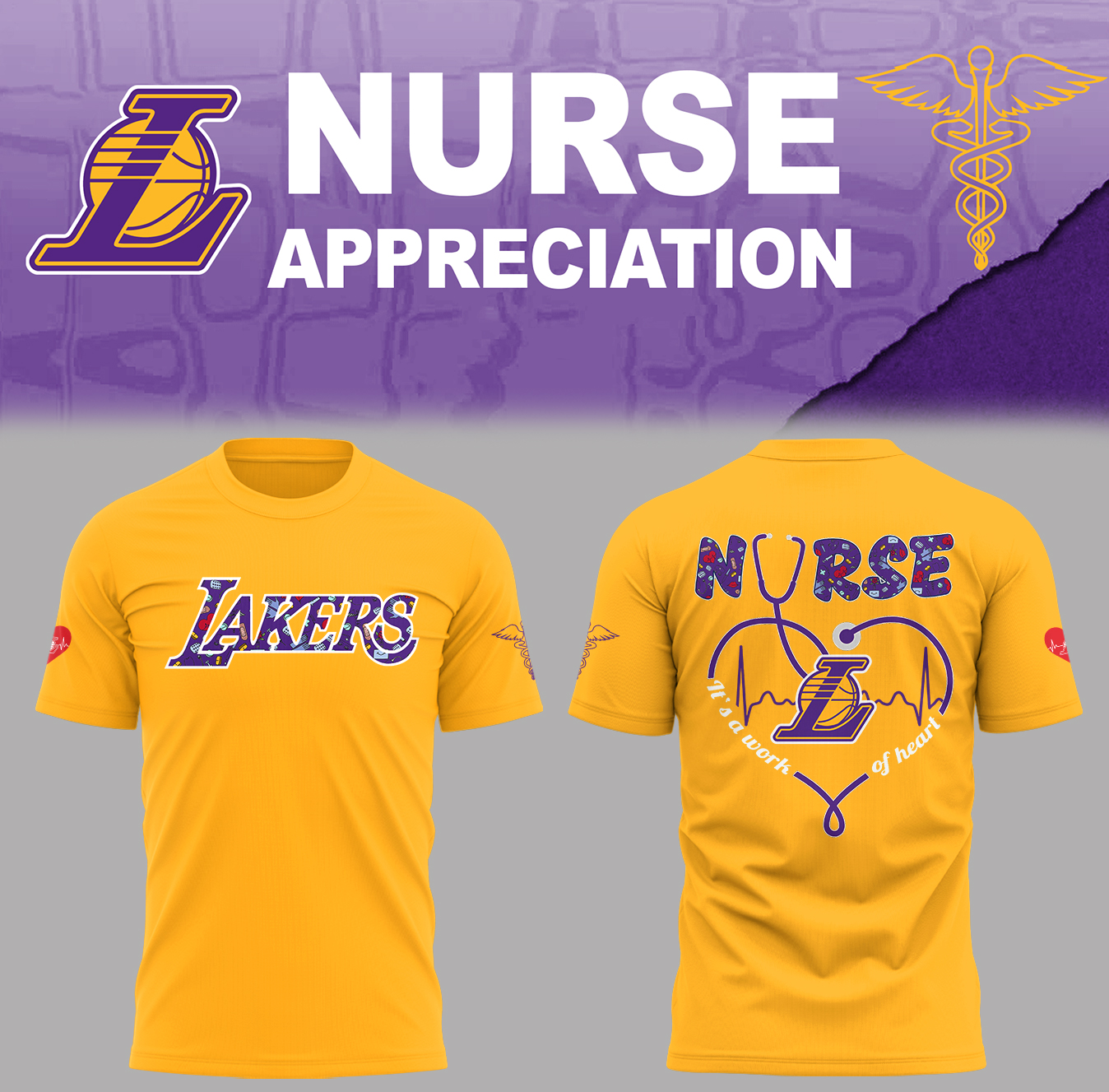 Lakers Nurse Appreciation T-Shirt Best Oregontrailrvpk Shirt