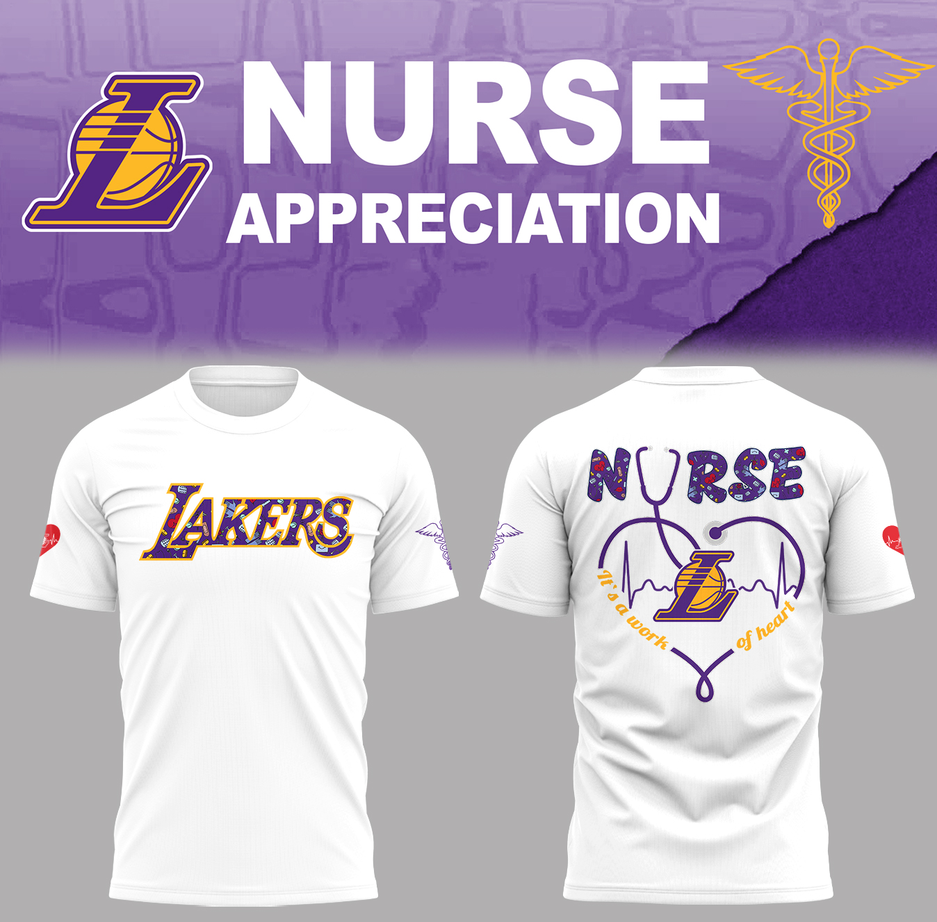 Lakers Nurse Appreciation T-Shirt Cool Oregontrailrvpk Shirt