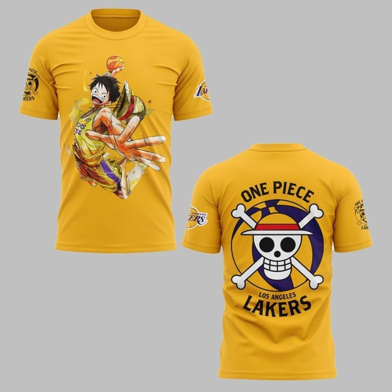 Lakers One Piece Shirt NBA Luffy Los Angeles One Piece Collab Night Basketball Oregontrailrvpk Shirt