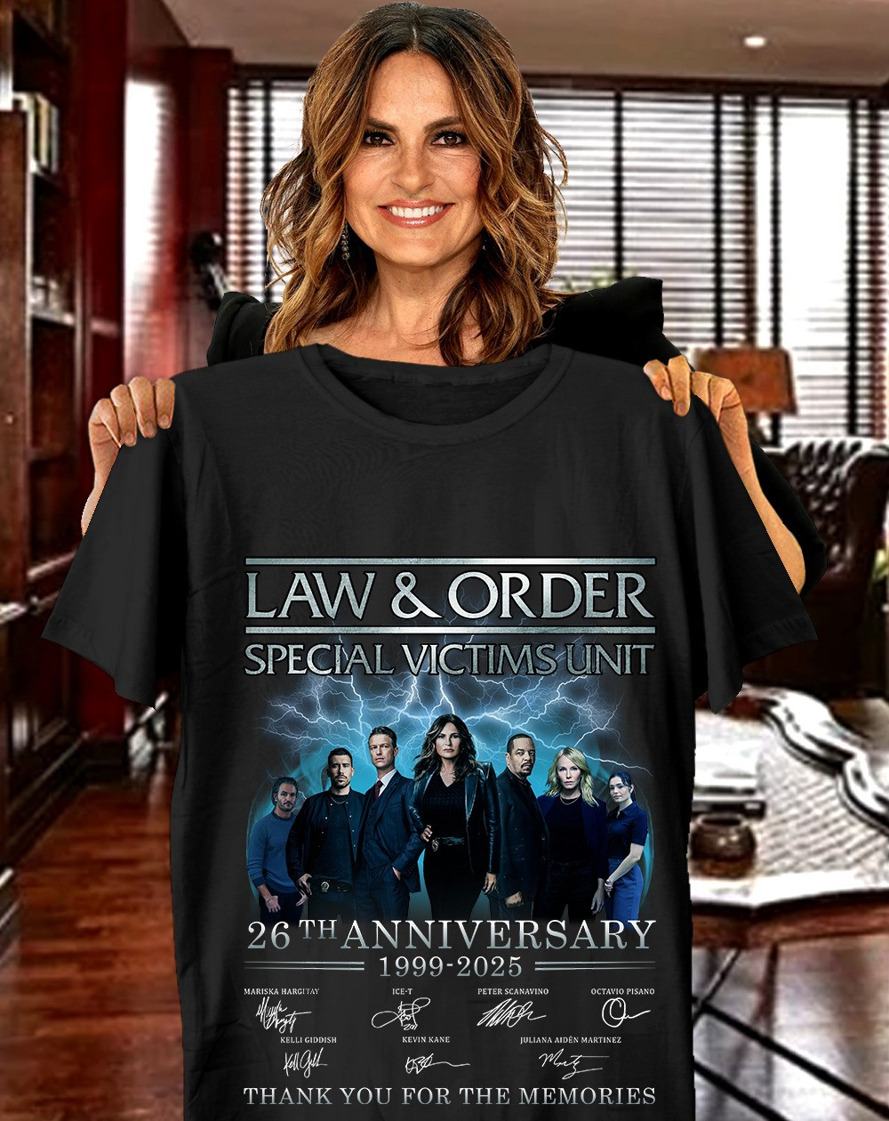 Law And Order Special Victims Unit Shirt 26Th Anniversary 2025 Thank You For The Memories Oregontrailrvpk Shirt