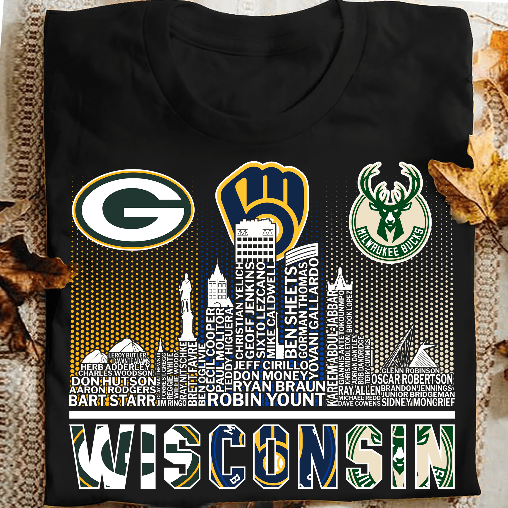 Legends Of Wisconsin Packers Brewers Bucks T-Shirt For Wisconsin Sport Teams Fans Oregontrailrvpk Shirt