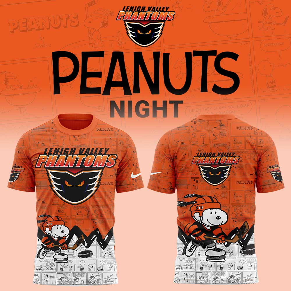 Lehigh Valley Phantoms 75Th Anniversary Of Peanuts T-Shirt Presents For Hockey Fans Oregontrailrvpk Shirt