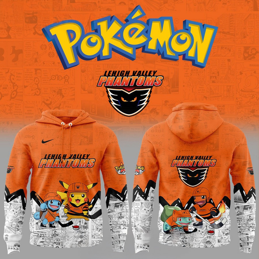 Lehigh Valley Phantoms x Pokemon New Hoodie Great Gifts For Hockey Fans