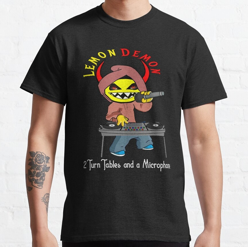 Lemon Demon DJ Dropped The Beat T-Shirt 2 Turn Tables And A Microphone Lemondemon Merch Oregontrailrvpk Shirt