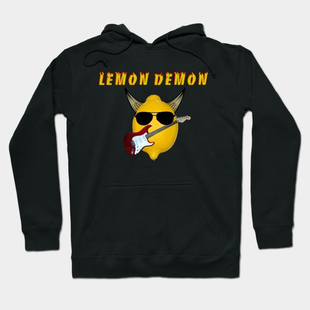 Lemon Demon Merch Hoodies Lemon Demon Rock Roll Flames Lemon Demon Band Merch