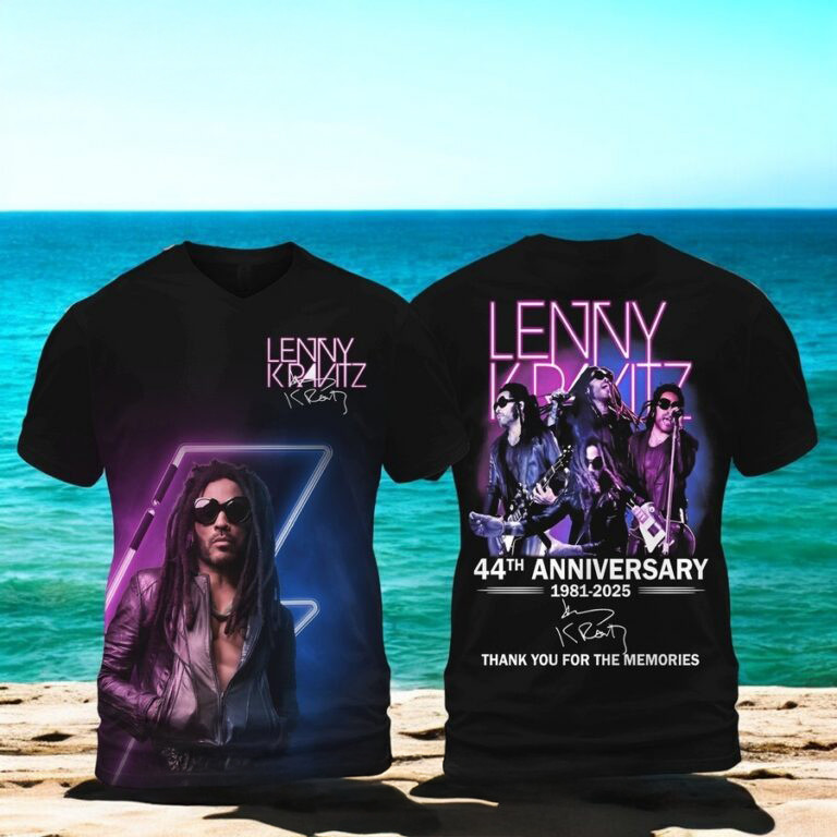 Lenny Kravitz 44th Anniversary 1981-2025 3D Shirt Father's Day Oregontrailrvpk Shirt