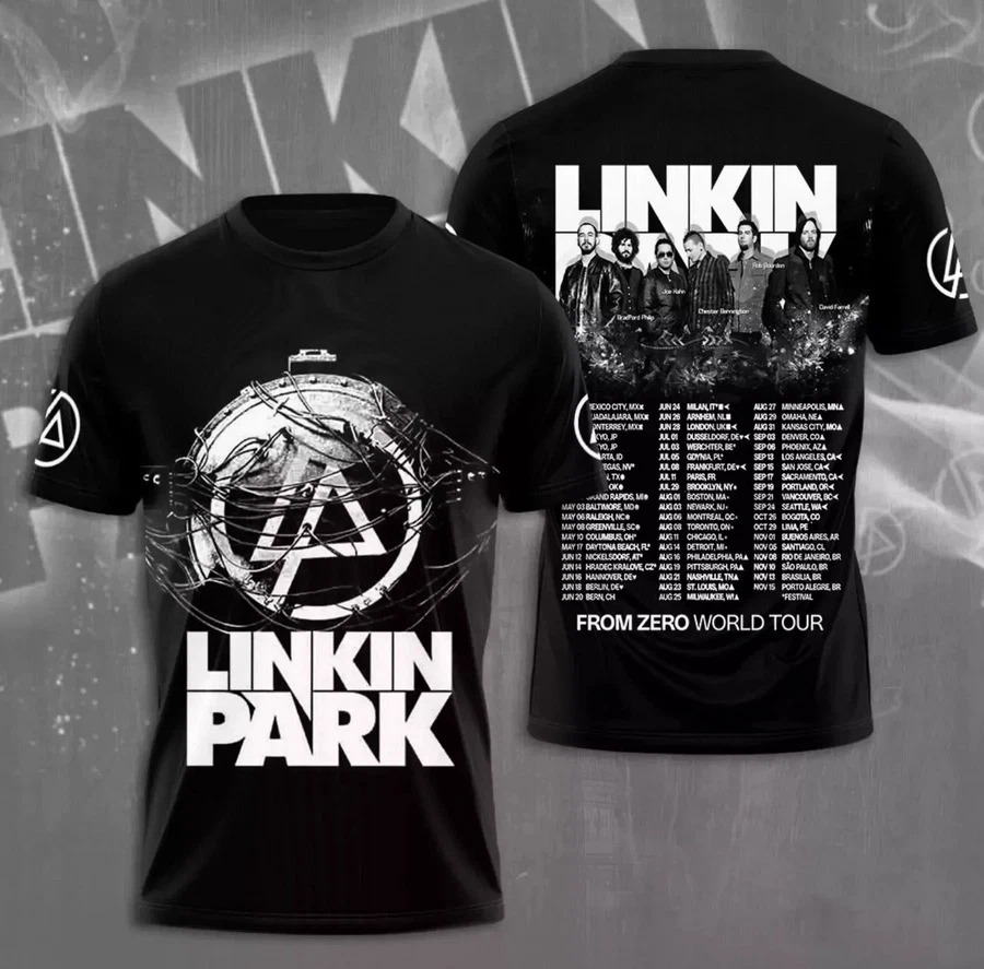 Linkin Park 2025 Tour Date 3D T-Shirt For Someone Who Loves Music Oregontrailrvpk Shirt