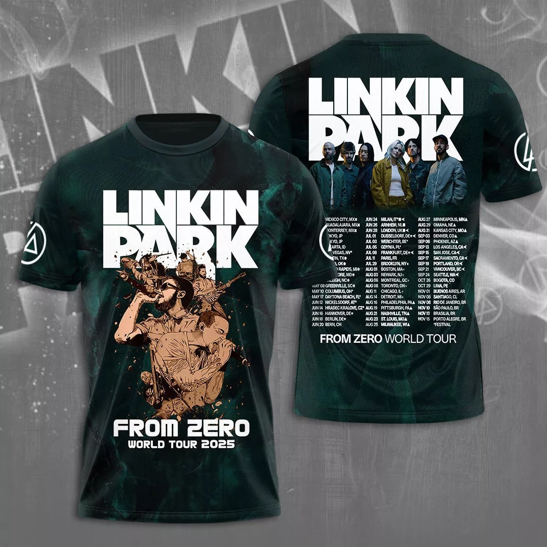 Linkin Park From Zero 2025 World Tour 3D T-Shirt For Husband Oregontrailrvpk Shirt