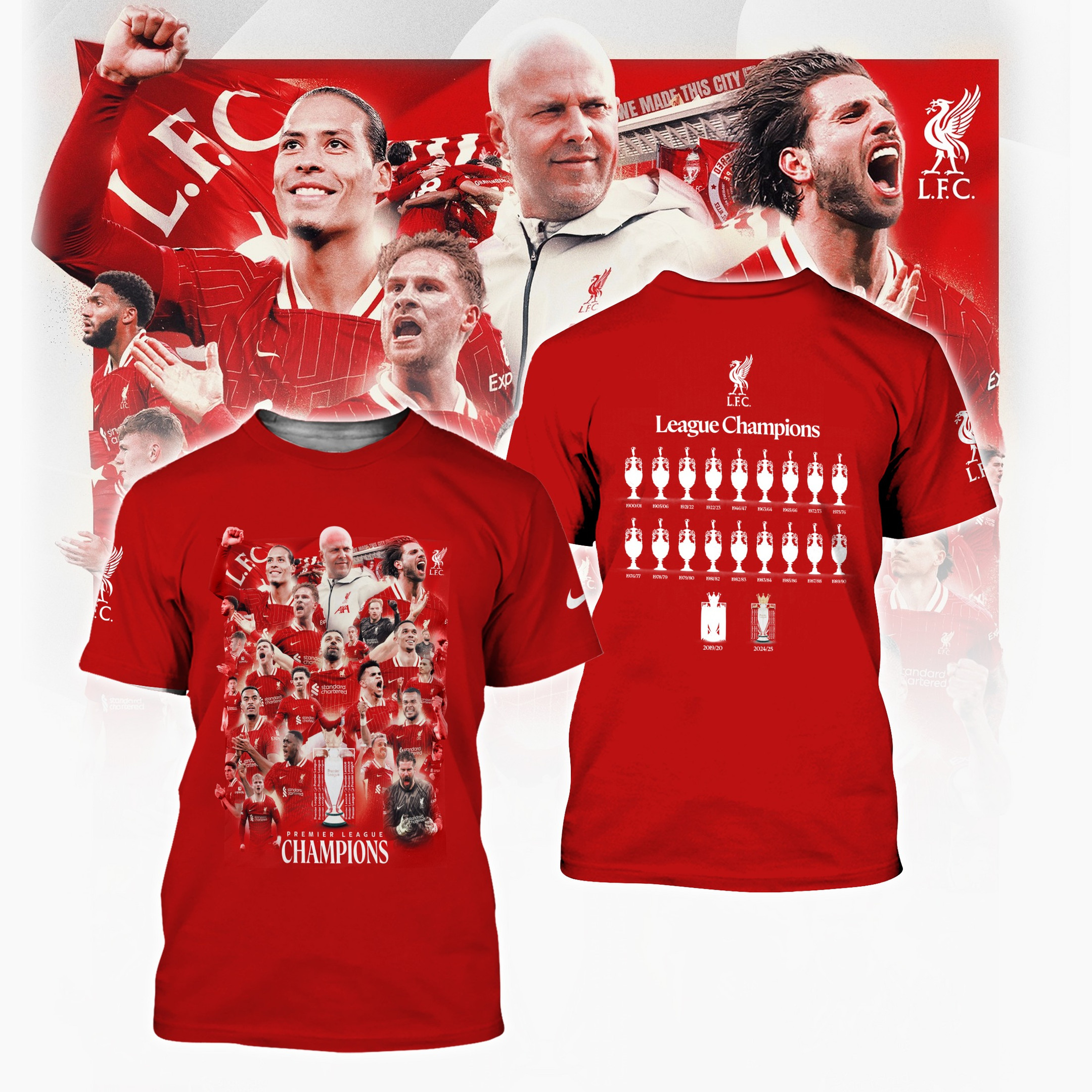 Liverpool 2025 League Champions T-Shirt Best Gifts For Football Lovers Oregontrailrvpk Shirt