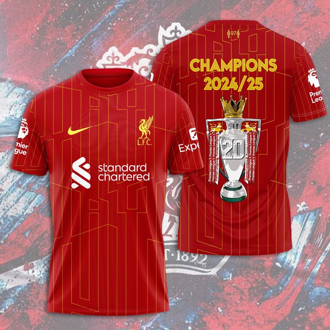 Liverpool F.C. Champions Shirt 2024/25 L.F.C. Apparel Liverpool Football For Him Oregontrailrvpk Shirt